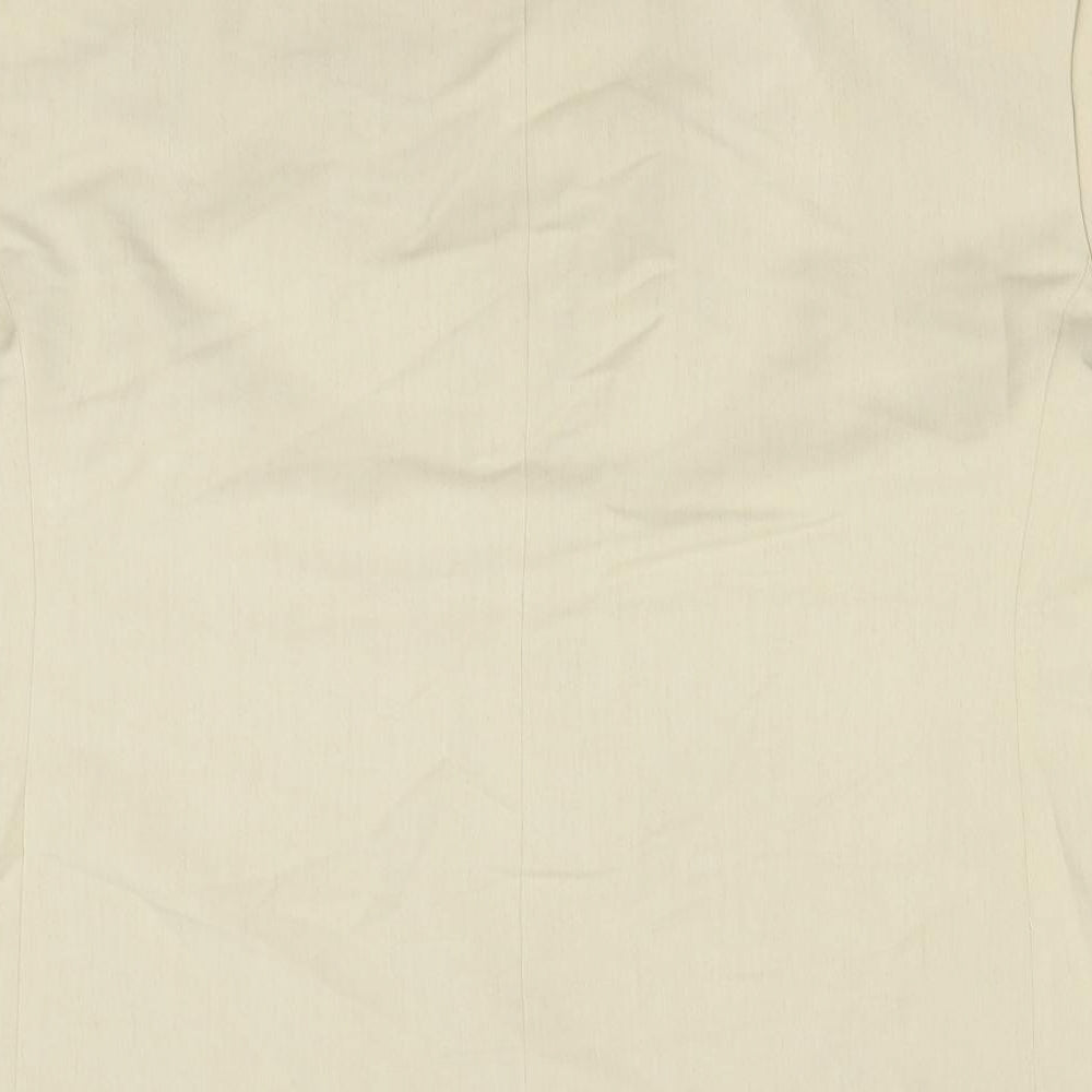 C&A Womens Beige   Jacket Blazer Size 24  - Shoulder Pads