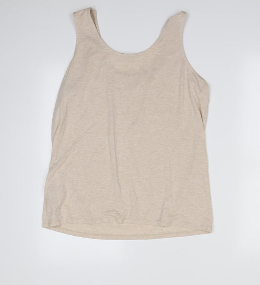 Womens UK Size 16 Redherring Beige Basic Tank