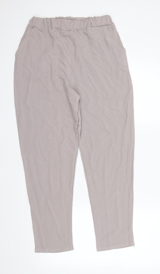 Womens UK Size 10 Boohoo Regular Fit Dress Pants Grey Trousers
