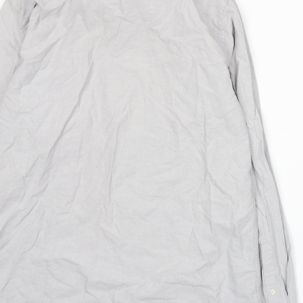 TU Mens Grey Button-Up Size M