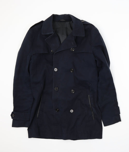 Womens UK Size S River Island Blue Overcoat