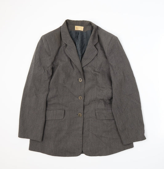 Womens UK Size 16 BHS Regular Grey Suit Jacket