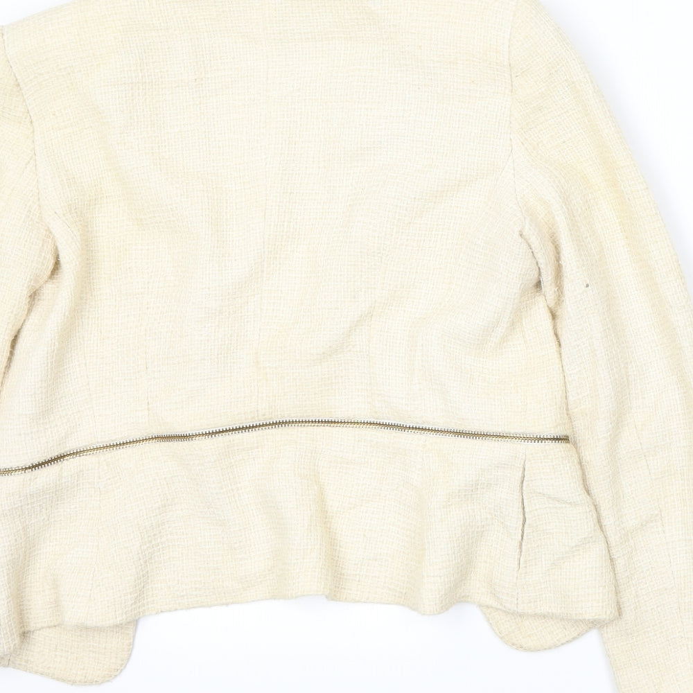 Mango Womens Beige Jacket Suit Jacket Size S