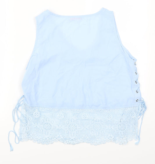Womens UK Size L Flammode Blue Basic Tank