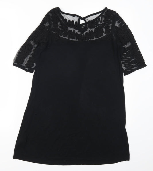 Womens UK Size 8 NEXT Black Basic T-Shirt