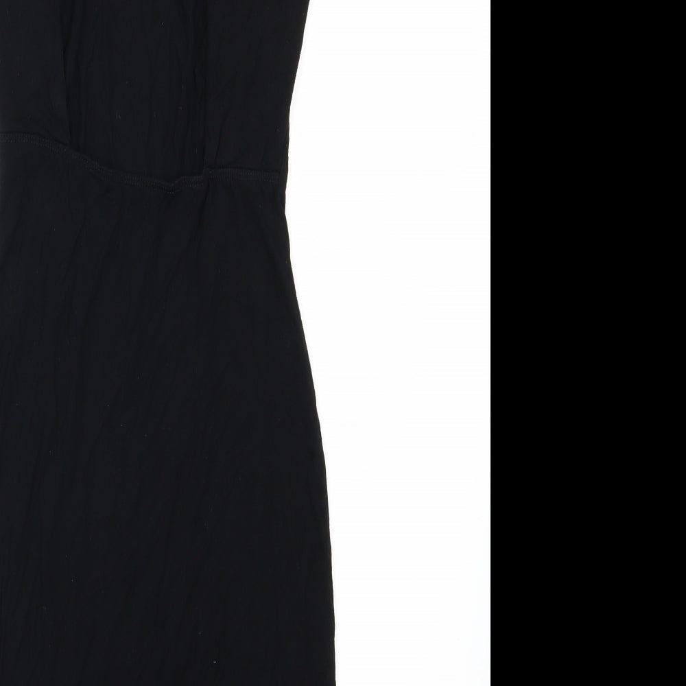 ASOS Womens Black Jersey T-Shirt Dress Size 6 - Backless
