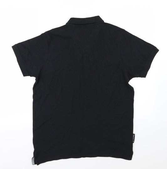 Timbuktu Mens Black Polo Size L