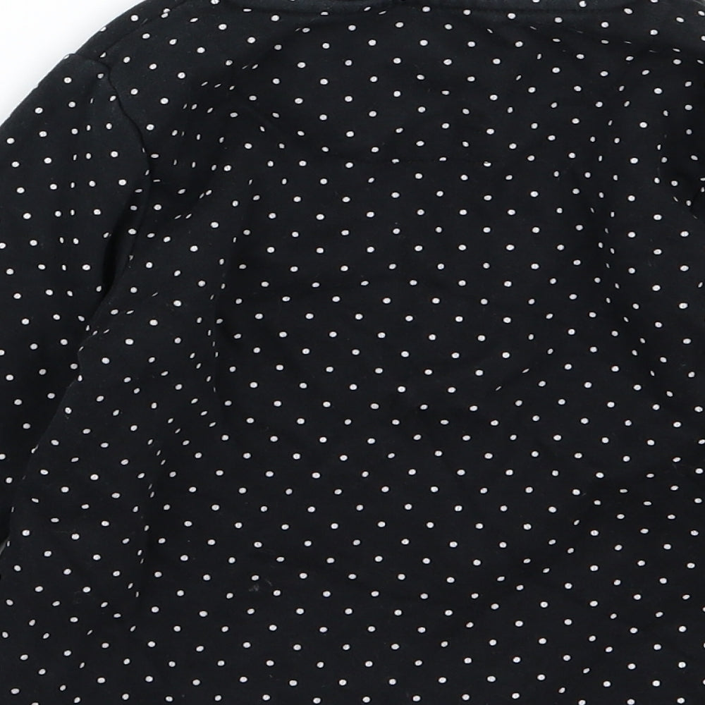 F&F Girls Black Polka Dot Jersey Pullover Sweatshirt Size 5-6 Years