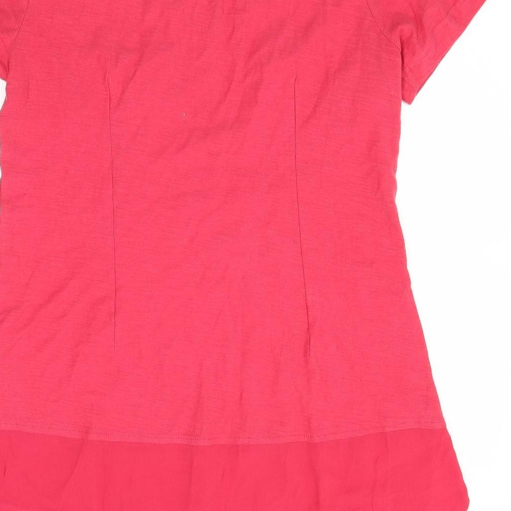 Adini Womens Red T-Shirt Dress Size S