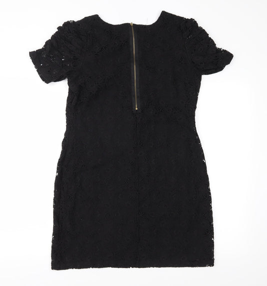Evie Womens Black Lace Shift Size 14
