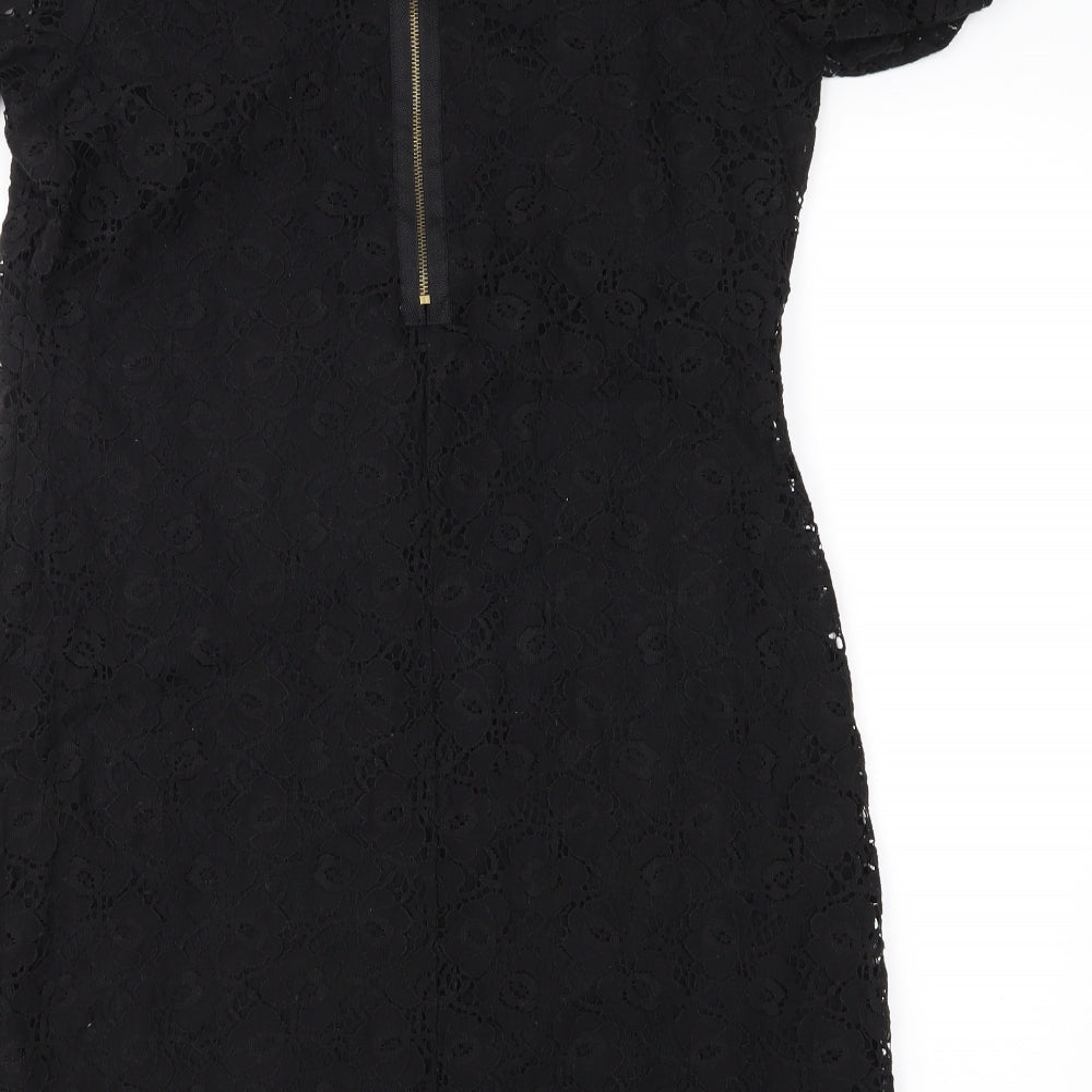 Evie Womens Black Lace Shift Size 14