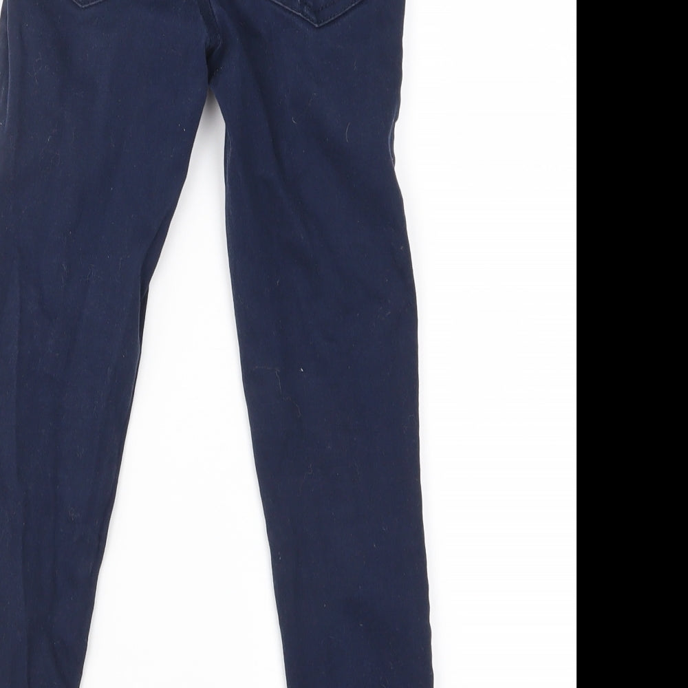 Denim & Co. Girls Black Denim Skinny Jeans Size 5-6 Years - Distressed