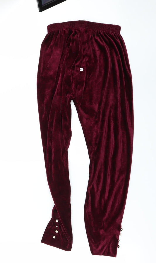 Womens UK Size S Preworn Regular Fit Purple Trousers