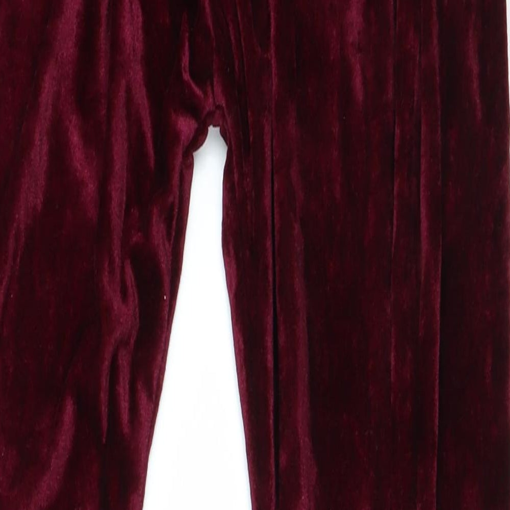 Womens UK Size S Preworn Regular Fit Purple Trousers