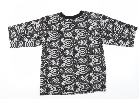 Womens UK Size 8 Topshop Black Basic T-Shirt