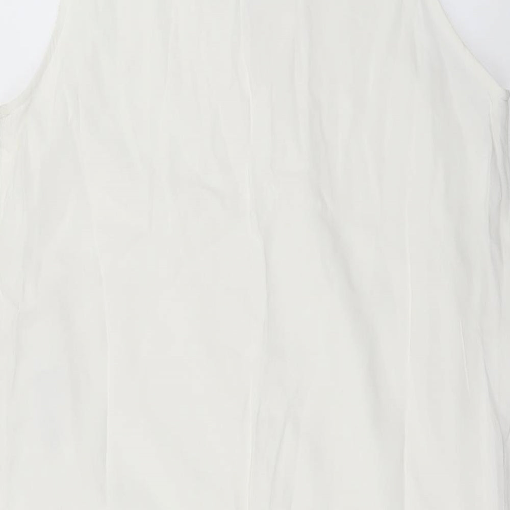 Womens UK Size L vila White Basic Blouse