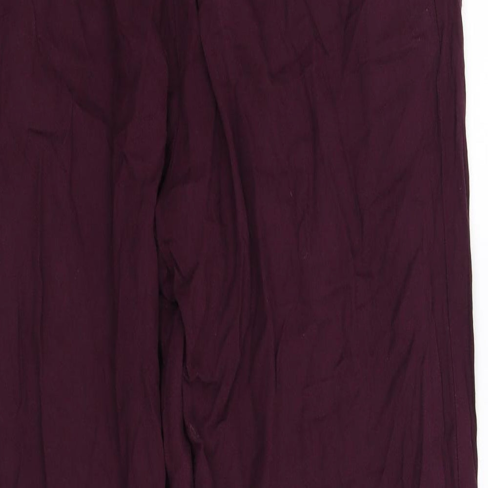 Womens UK Size 12 New Look Regular Fit Purple Trousers