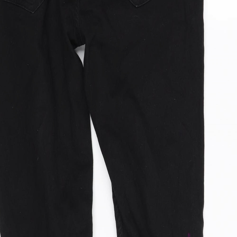 Womens UK Size M Denim & Co. Regular Fit Black Trousers
