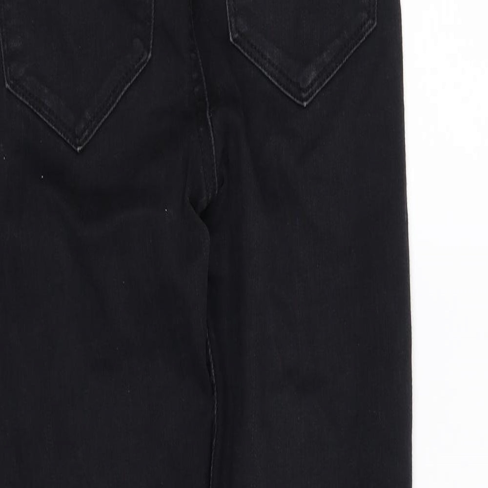 Womens UK Size 10 denim Regular Fit Straight Black Jeans