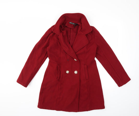 Womens UK Size S SheIn Red Overcoat