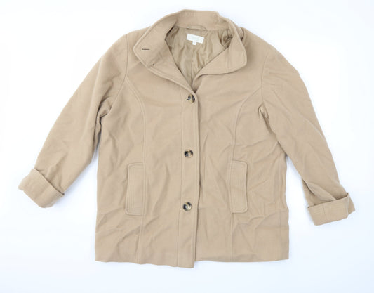 Womens UK Size 18 Marks and Spencer Beige Overcoat