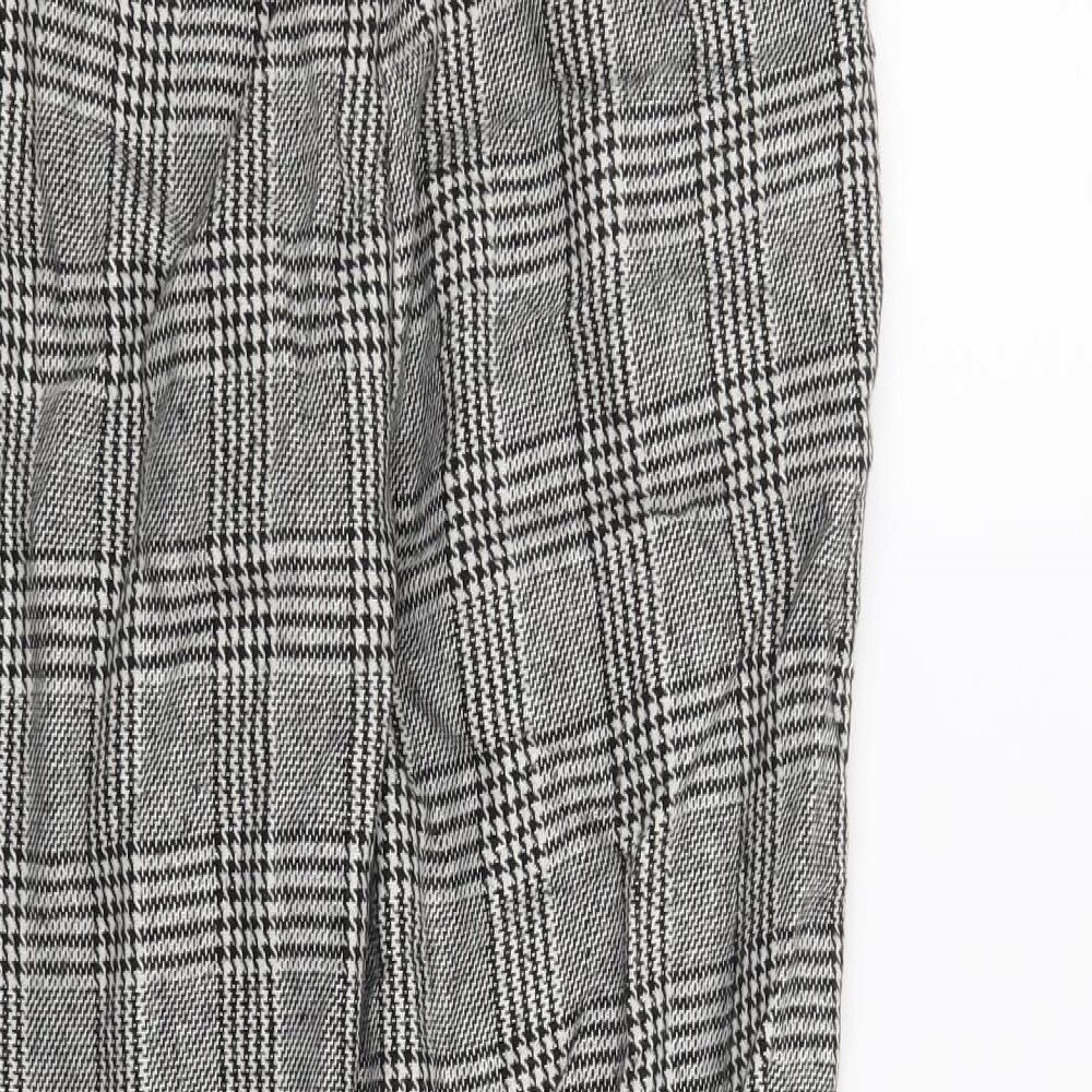 FOREVER 21 Womens Black Houndstooth Trousers Size S L25 in
