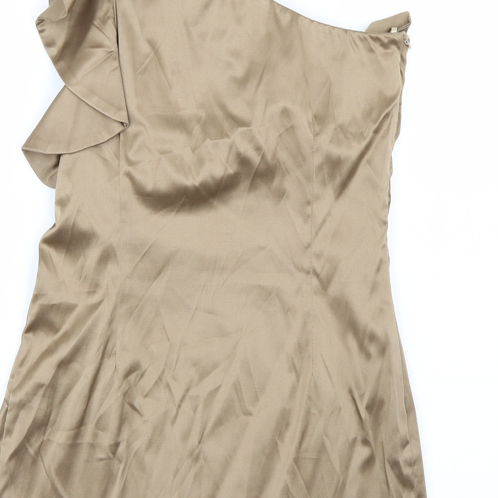 Lila Womens Gold A-Line Size 16