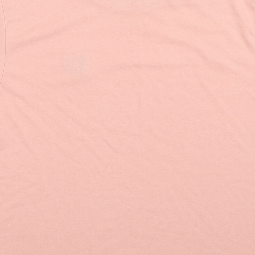 Womens UK Size M DASH Pink Basic T-Shirt