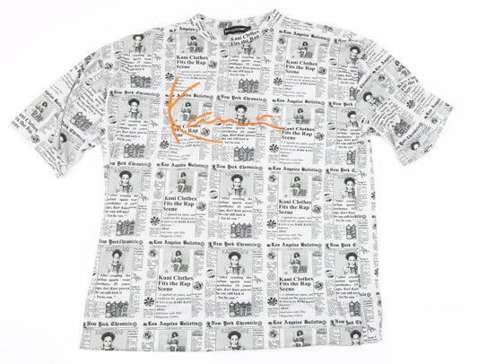 PRETTYLITTLETHING Womens White Basic T-Shirt Size M