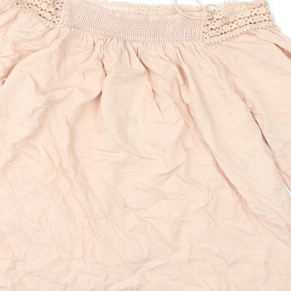 Peacocks Womens Pink Basic T-Shirt Size 12