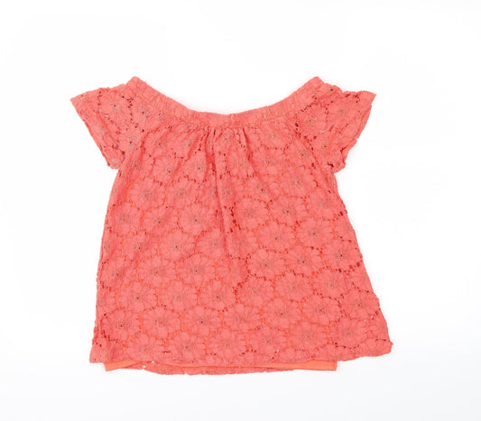 Peacocks Womens Pink Basic T-Shirt Size 8