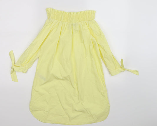 New Look Womens Yellow Shirt Dress Size 8