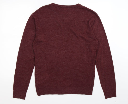 cedarwood state Mens Red Knit Pullover Jumper Size M