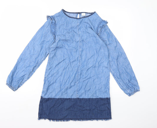 NEXT Girls Blue Denim A-Line Size 11 Years