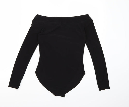 Boohoo Womens Black Bodysuit One-Piece Size 8