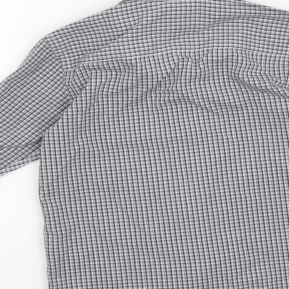 Duck and Cover Boys Grey Check Basic Button-Up Size 5 Years