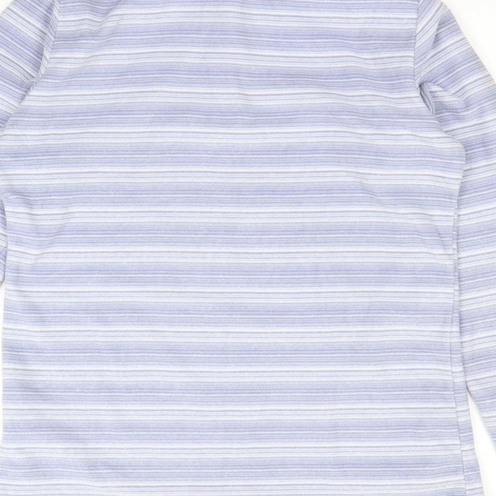 Higear Womens Purple Striped Henley Jumper Size 10