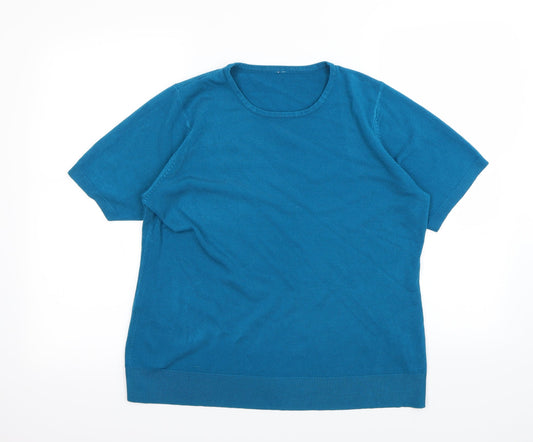 preworn Womens Blue Pullover Jumper Size 14