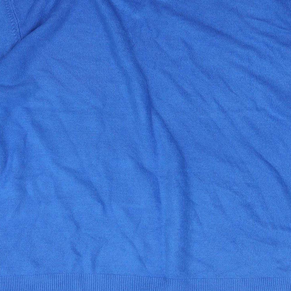Mens UK Size S M&S Blue Henley Sweatshirt