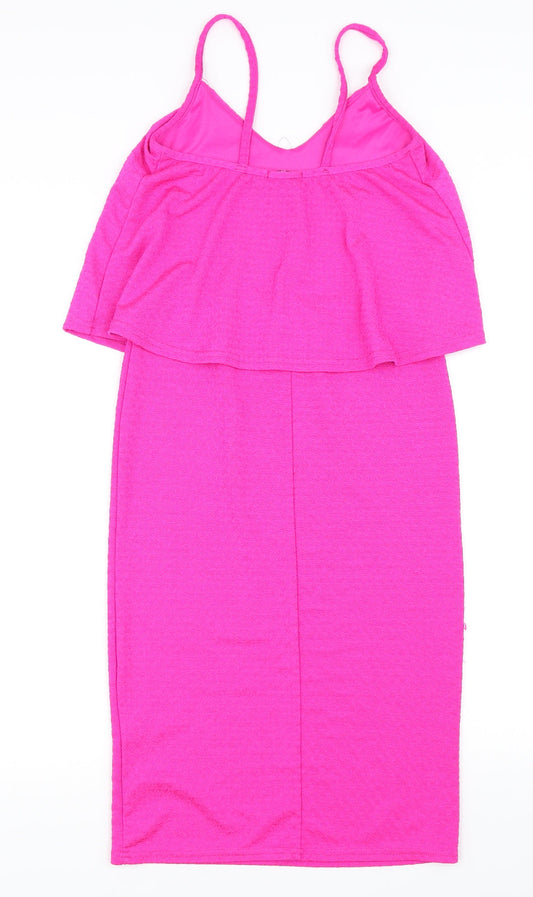 Kiah Womens Pink Bodycon Size 10