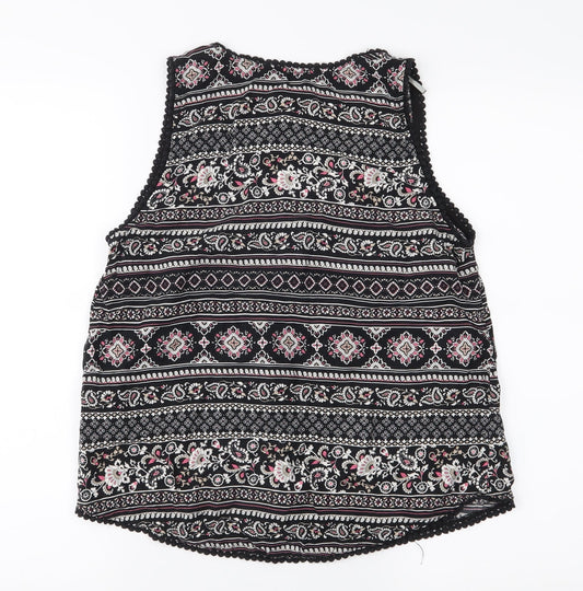 Womens UK Size 8 Dorothy Perkins Black Basic Tank