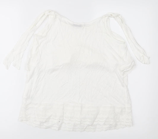 Papaya Womens White Basic Tank Size 10