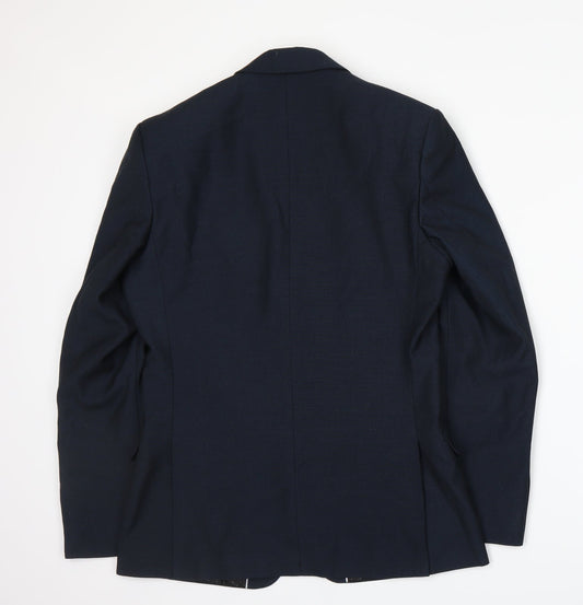 Mens UK Size S Limehaus Regular Blue Suit Jacket