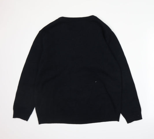 Preworn Mens Blue Knit Pullover Jumper Size M