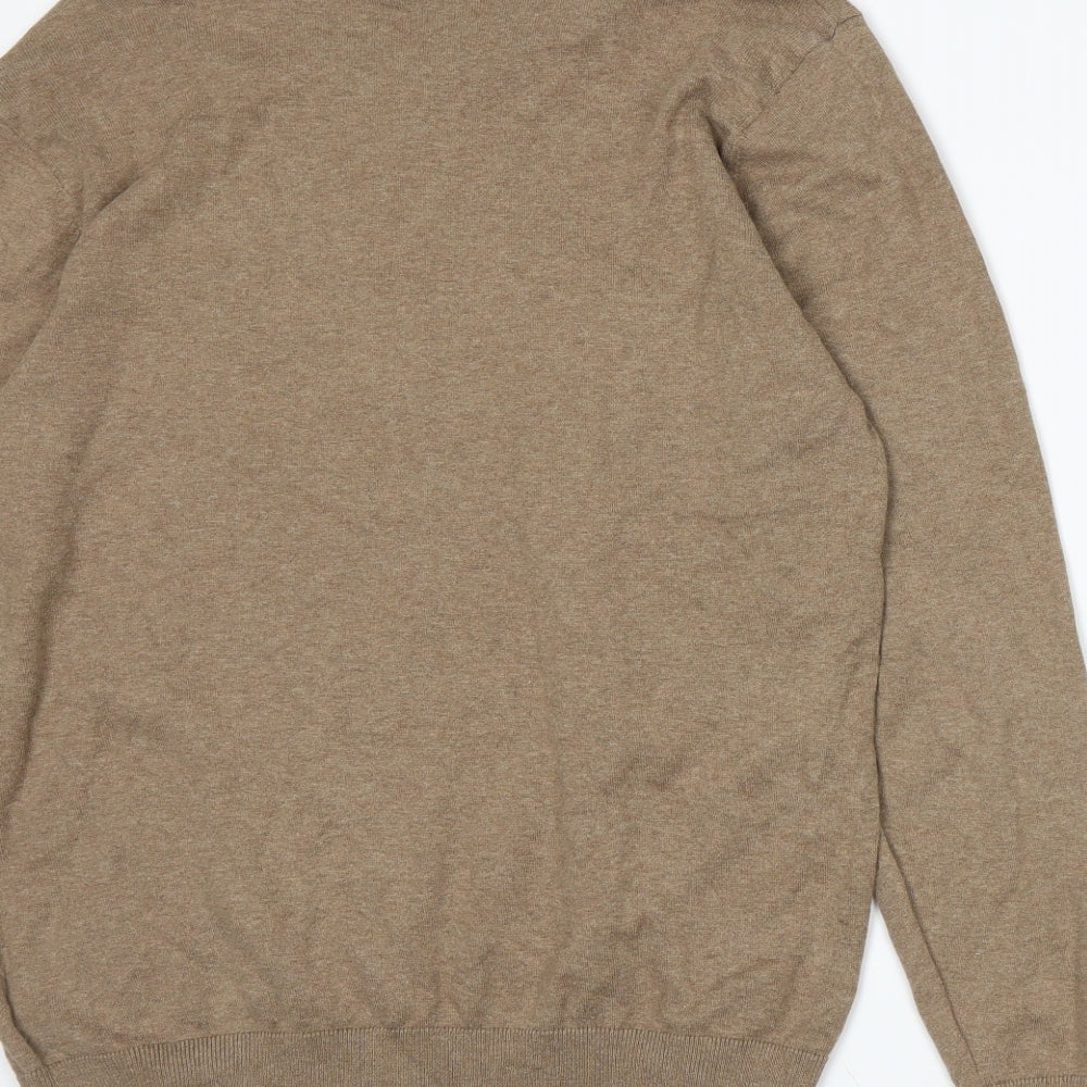 NEXT Mens Brown Knit Pullover Jumper Size M