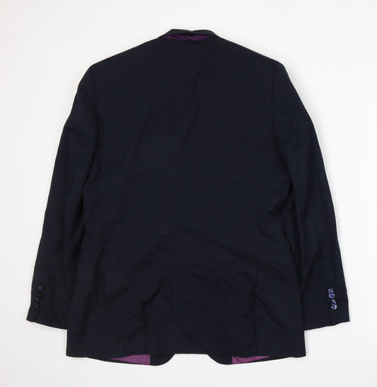 Mens UK Size L Greenwoods Regular Blue Suit Jacket