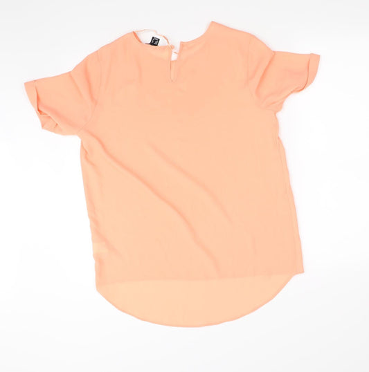 Womens UK Size 12 Atmosphere Orange Basic Blouse