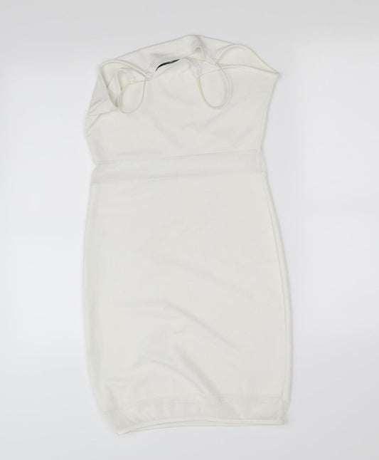 Missguided Womens White Fit & Flare Size 10