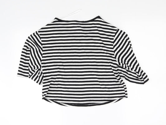 New Look Womens White Polka Dot Basic Blouse Size 10