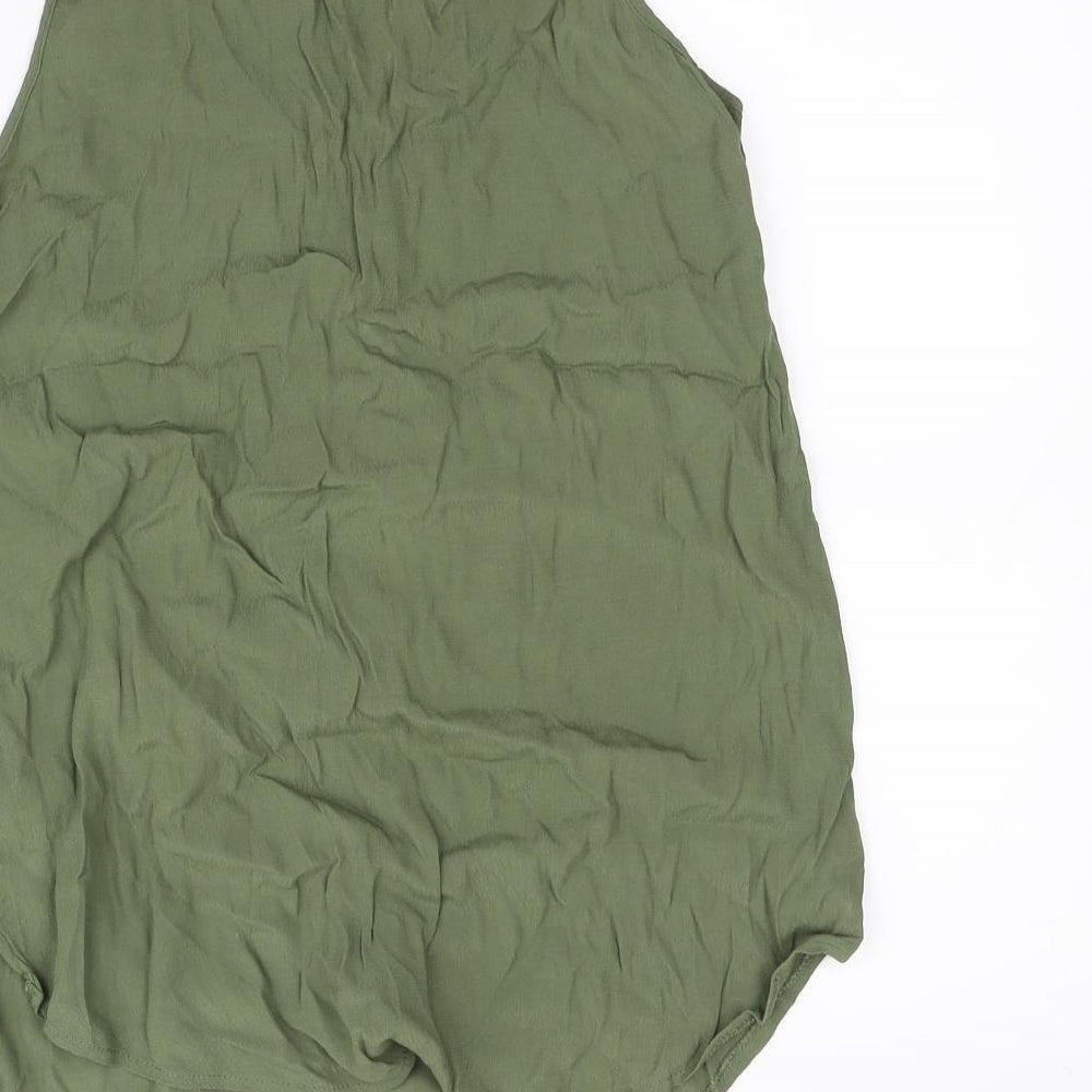 New Look Womens Green Basic Blouse Size 8